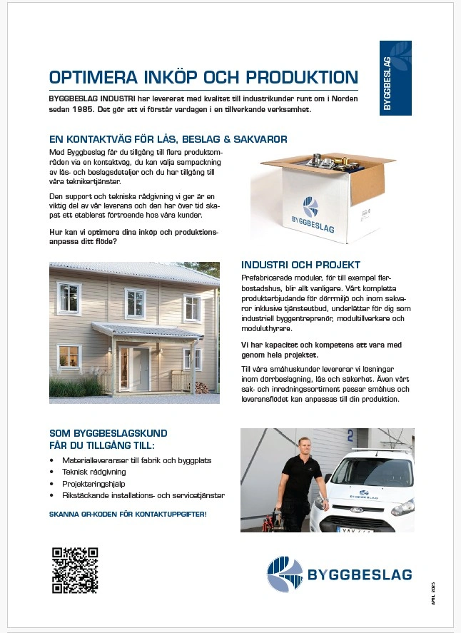 Miniatyr pdf Byggbeslag Industri