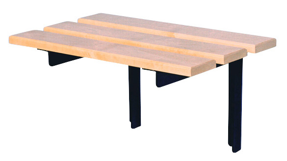 SITTBÄNK BB31 1800 MM VÄGGMONTERAD 4 KONSOLER EK/SVART