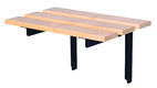 SITTBÄNK BB31 1800 MM VÄGGMONTERAD 4 KONSOLER EK/SVART