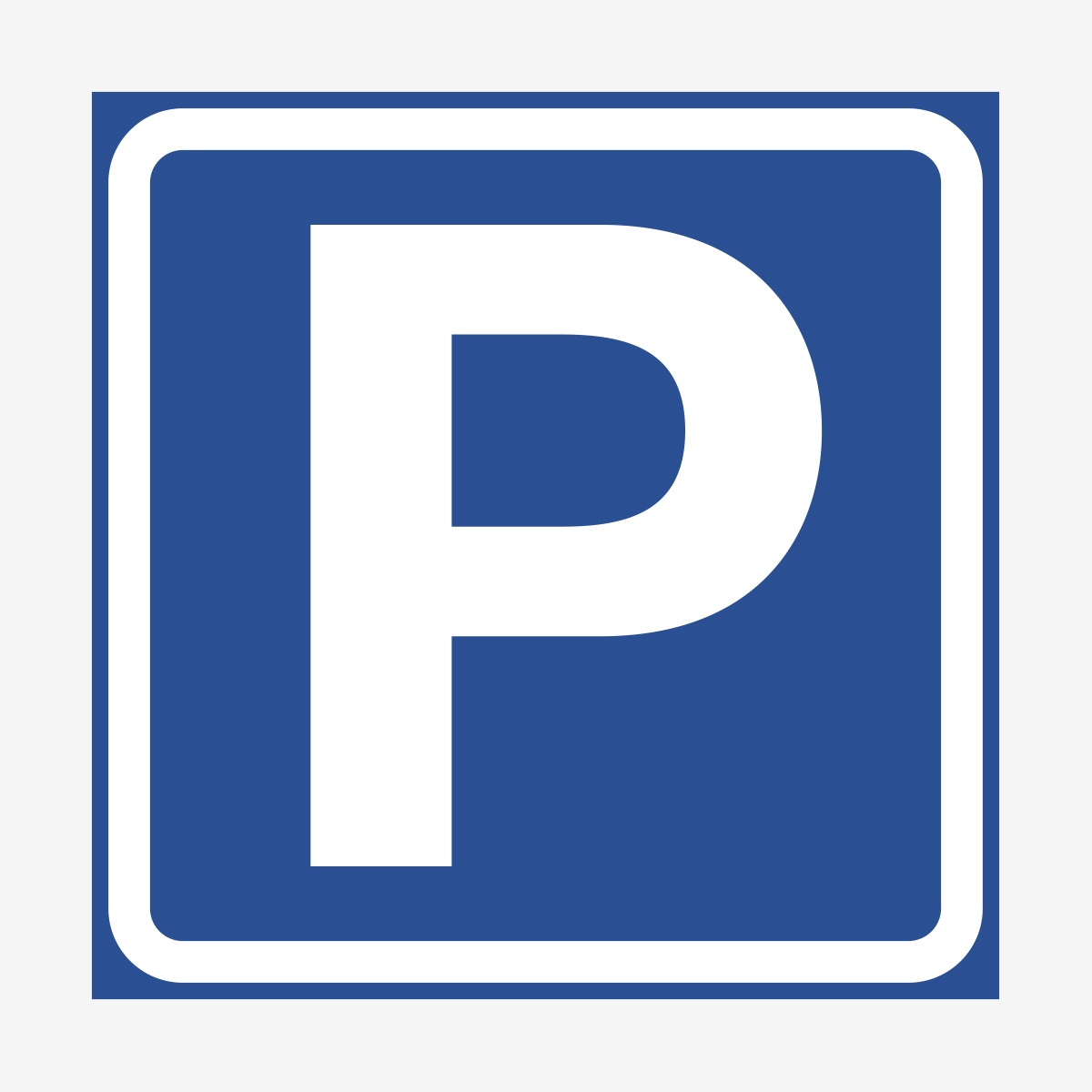 SKYLT ORDNING PARKERING 2 KANTSVIKT 400X400 MM ALU BLÅ/VIT