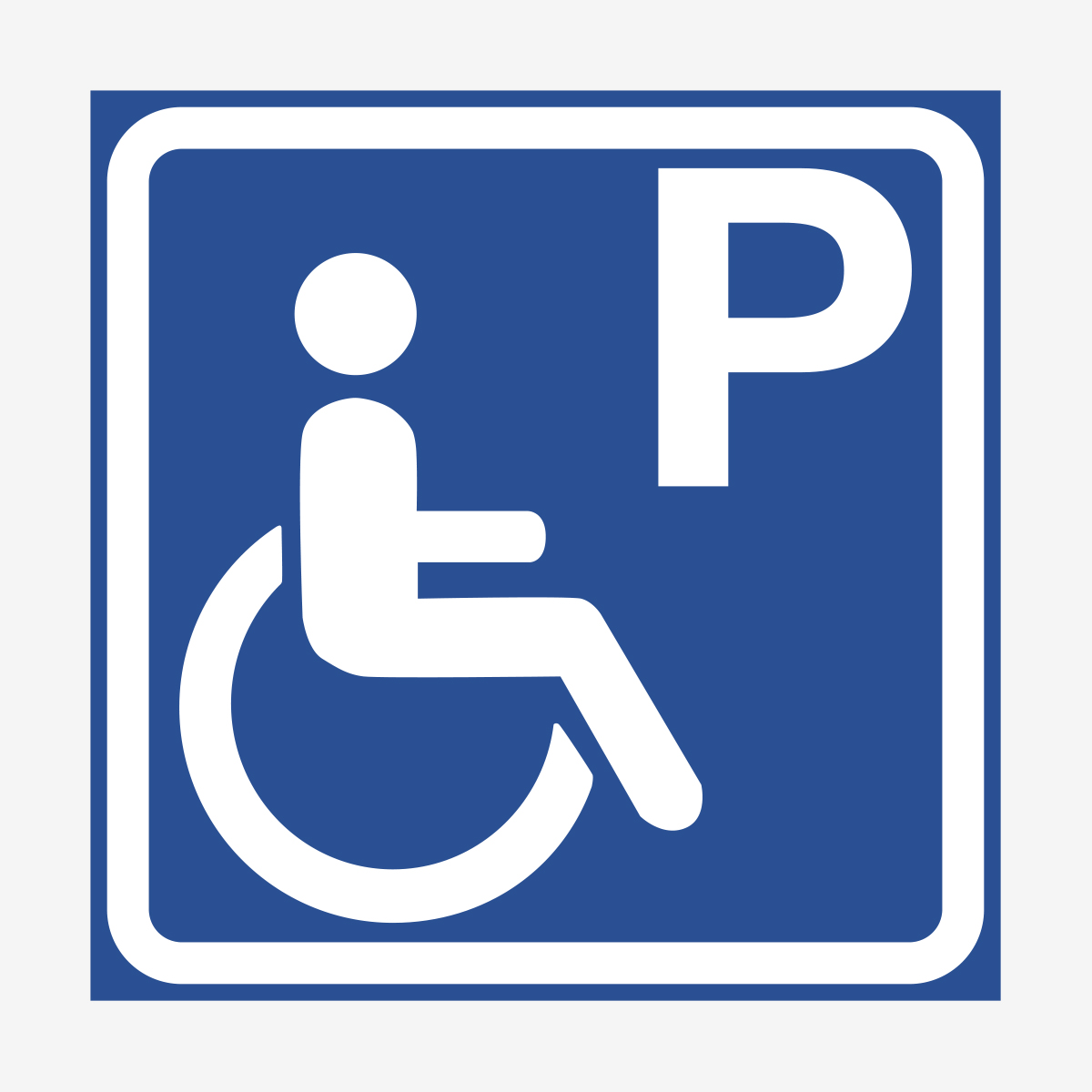 SKYLT ORDNING PARKERING HANDIKAPP 310X310 MM ALU BLÅ/VIT