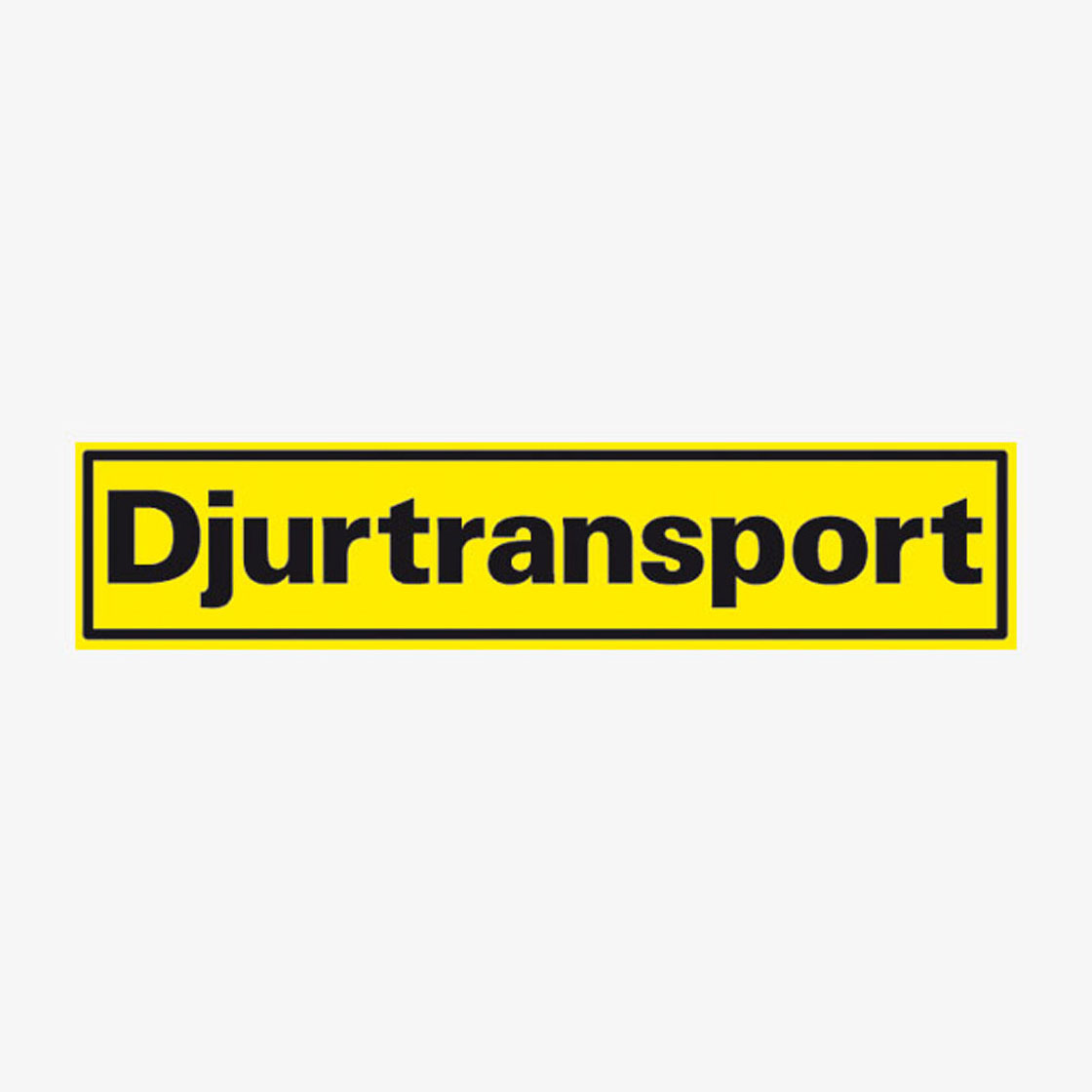 SKYLT DJURTRANSPORT