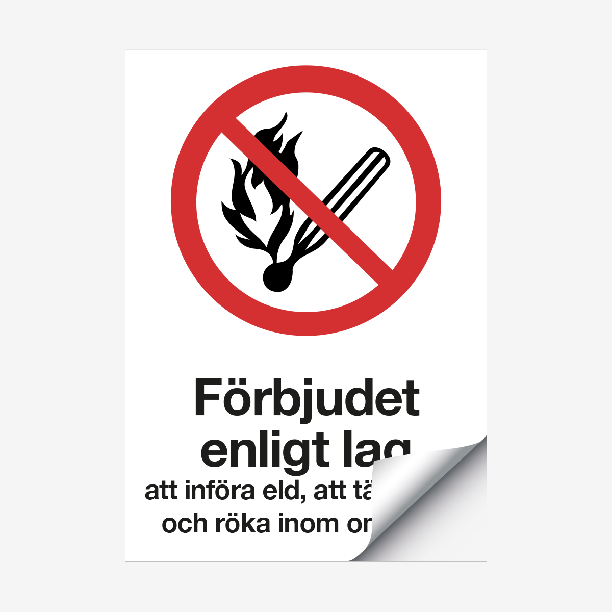SKYLT FÖRBJUDET ENLIGT LAG ATT INFÖRA 400X400 MM GOLVDEKAL