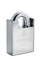 HÄNGLÅS ANCHOR 850-5 LÖSTAGBAR BYGEL OVAL EXKL CYLINDER