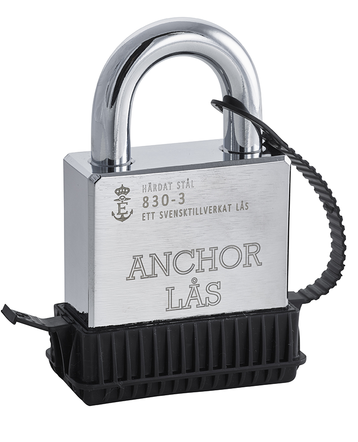 HÄNGLÅS ANCHOR 830-3 OVAL VÄDERSKYDDAD EXKL CYLINDER
