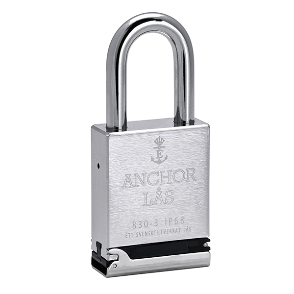 HÄNGLÅS ANCHOR 830-3 IP68 OVAL EXKL CYLINDER