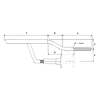 FÖNSTERBÄNKSKONSOL AH 3 100 MM MED STÖDBEN VIT