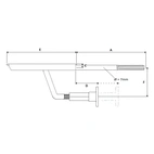 FÖNSTERBÄNKSKONSOL AH 5 140 MM MED STÖDBEN VIT