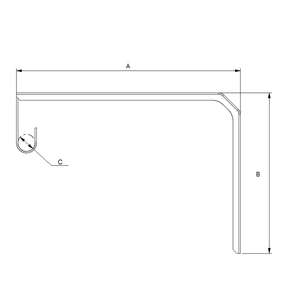 KLÄDKAMMARKONSOL 119625 MED RÖRHÅLLARE 300x215 MM STÅL VIT