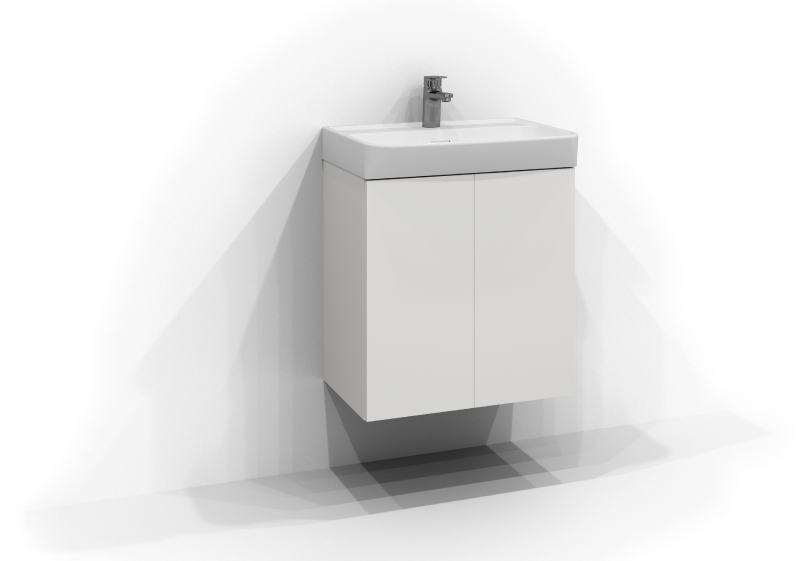 KOMMOD BLOC MED 2 DÖRRAR EXKL TVÄTTSTÄLL VIT