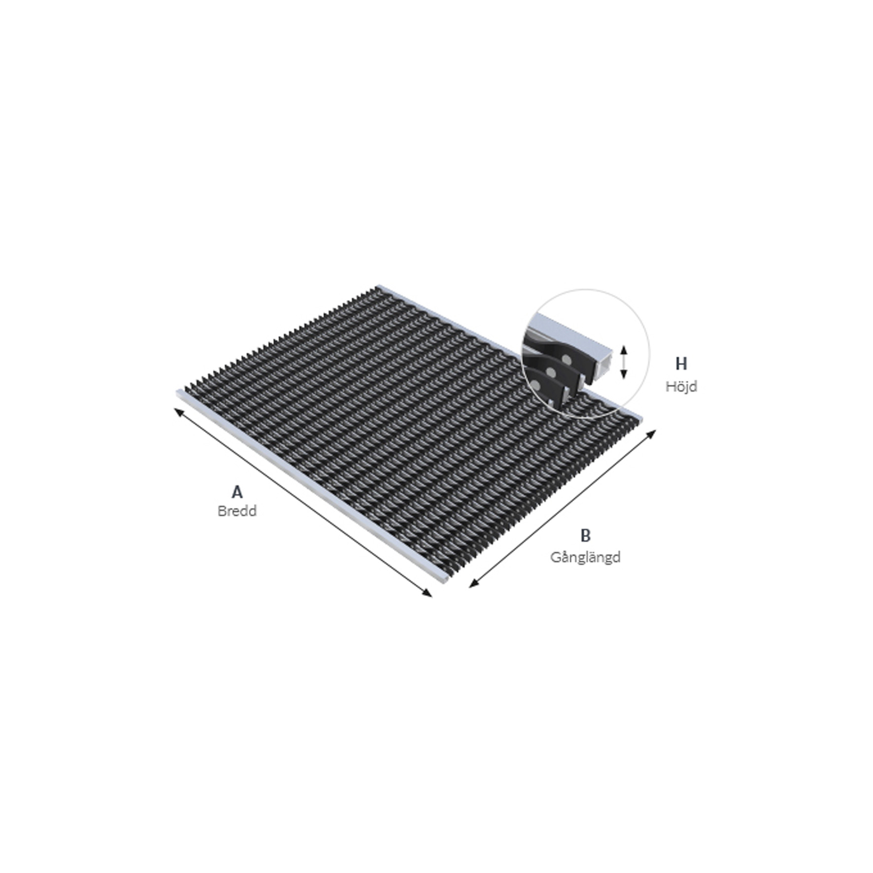 INGJUTNINGSRAM 22R A=700 X B=400 MM ALU NATUR