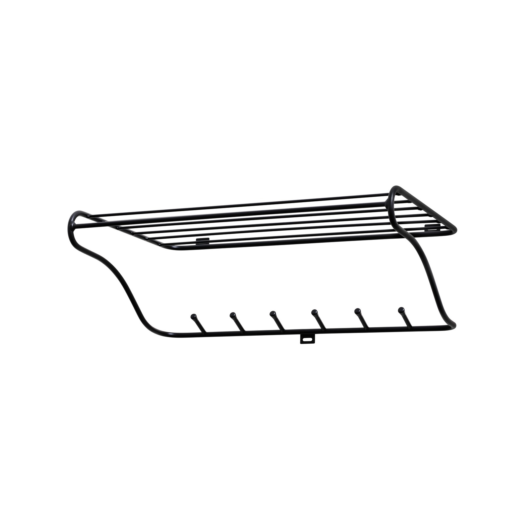 KLÄDHYLLA OK HAT RACK ENKEL SVART