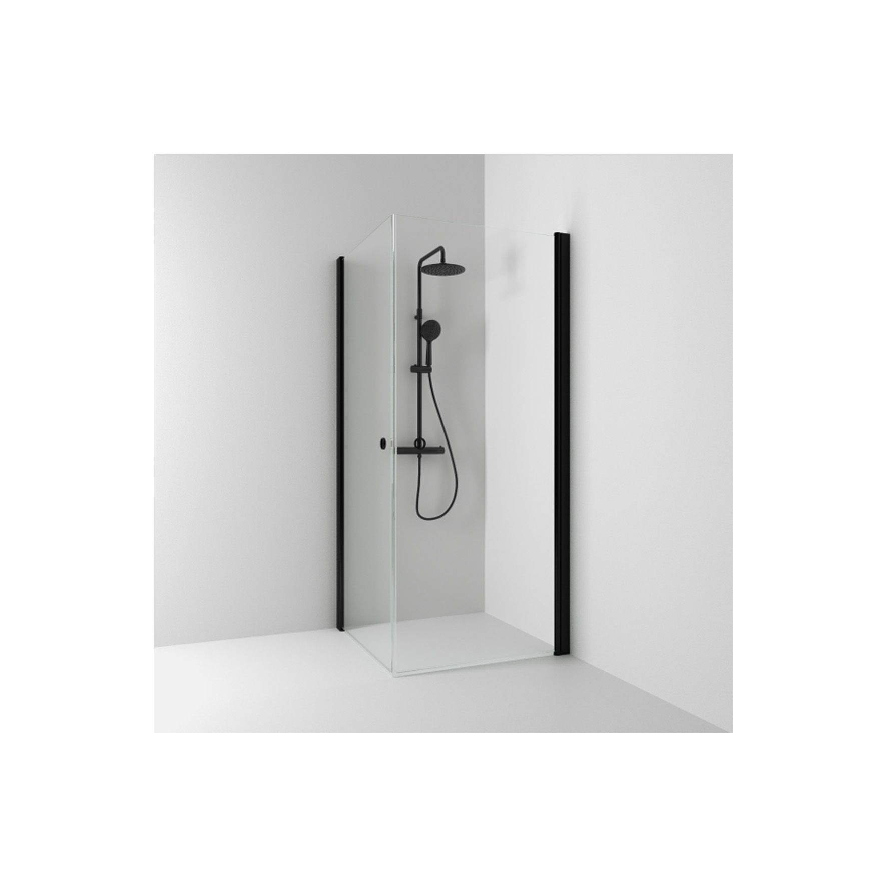 DUSCHHÖRN SKOGA RAK KLARGLAS/SVART