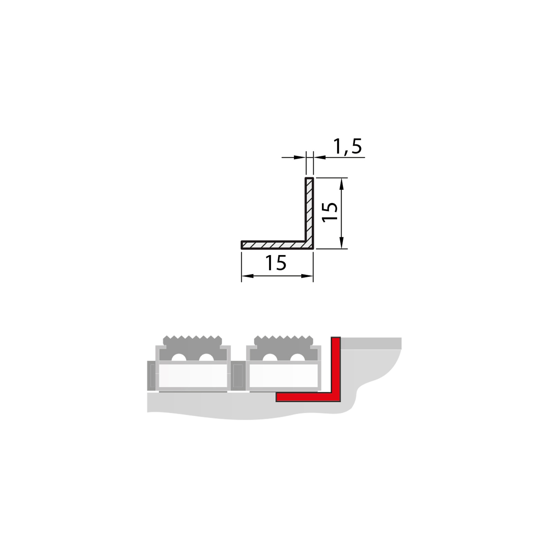 INGJUTNINGSRAM TILL JAGUAR 12 MM 1000X2000 MM ALU/NATUR