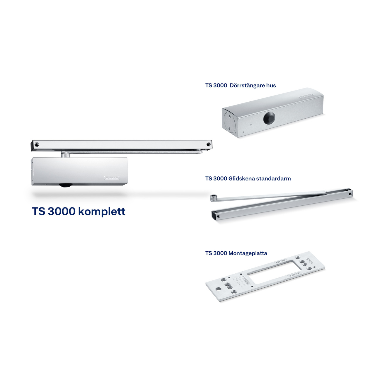 DÖRRSTÄNGARE GEZE TS3000 KOMPLETT