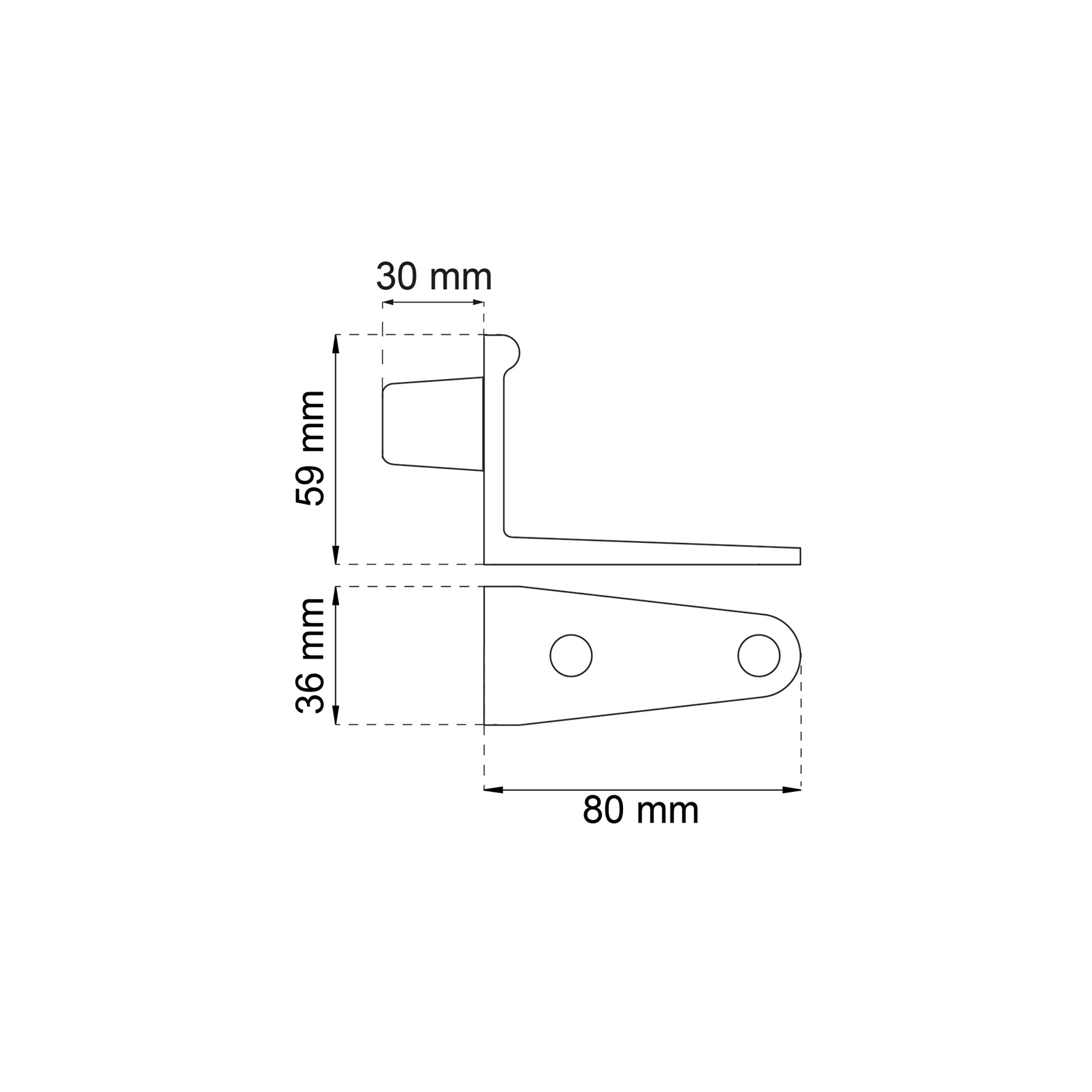 DÖRRSTOPP HABO 265 59 MM FLEX RFR