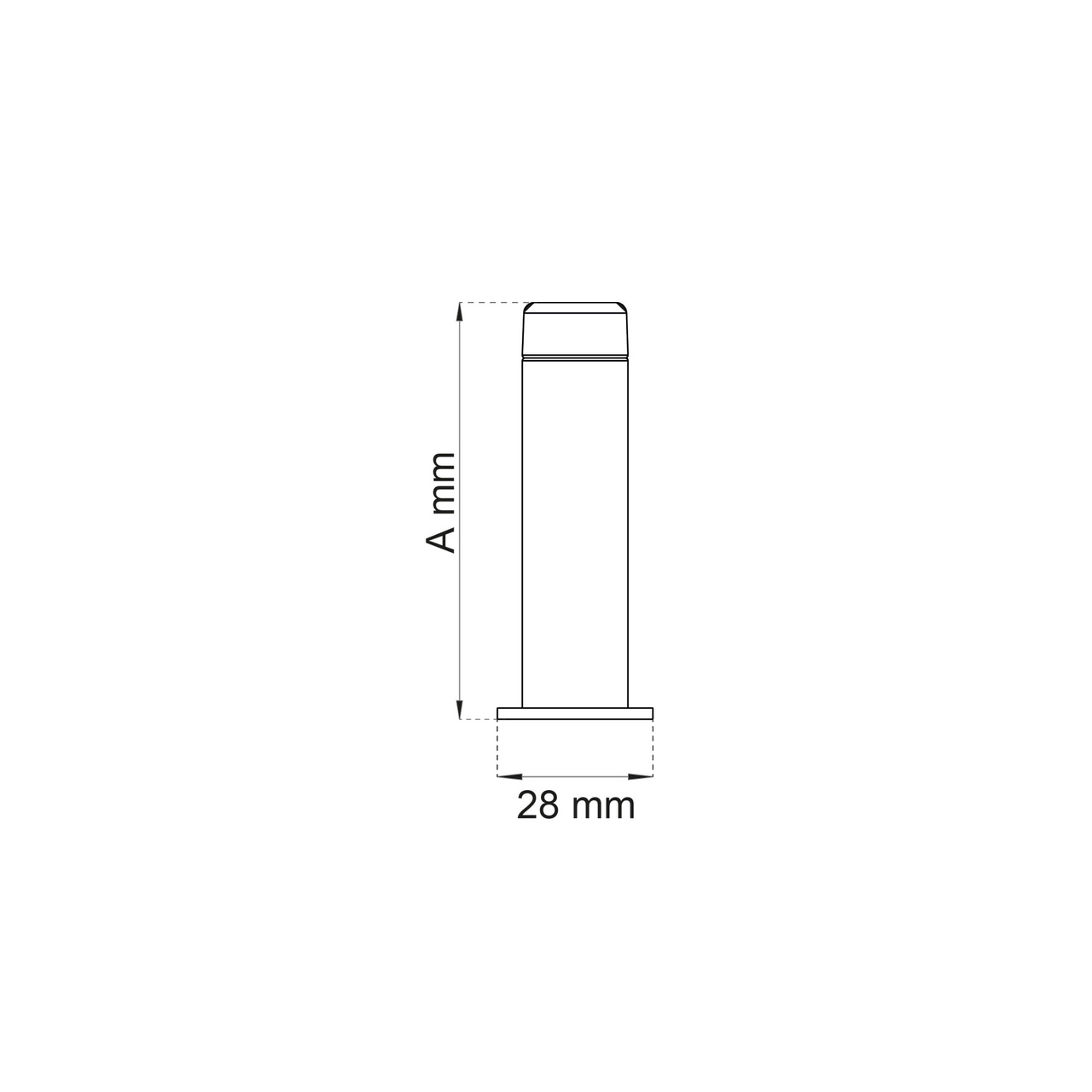 DÖRRSTOPP HABO 2890 150 MM VÄGG RFR