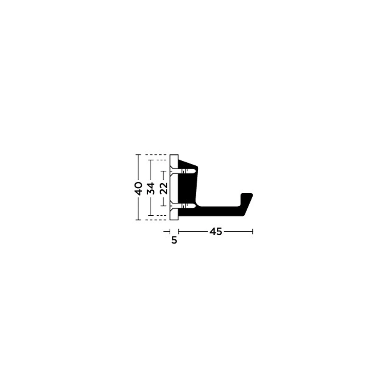 KROKLIST 7071 MED KROK C/C 75 ALUMINIUM NATUR