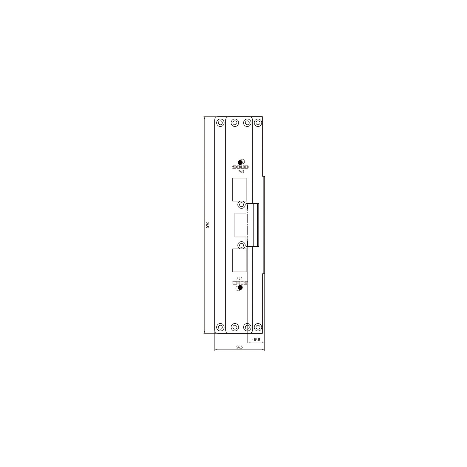 STOLPE ASSA SOLID 743 FÖR SAPA 2074 RFR