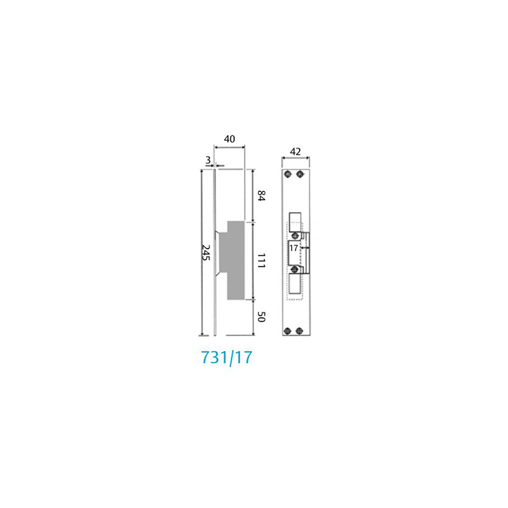 STOLPE ASSA SOLID 731 PLÖS 17 MM ELFÖRZ