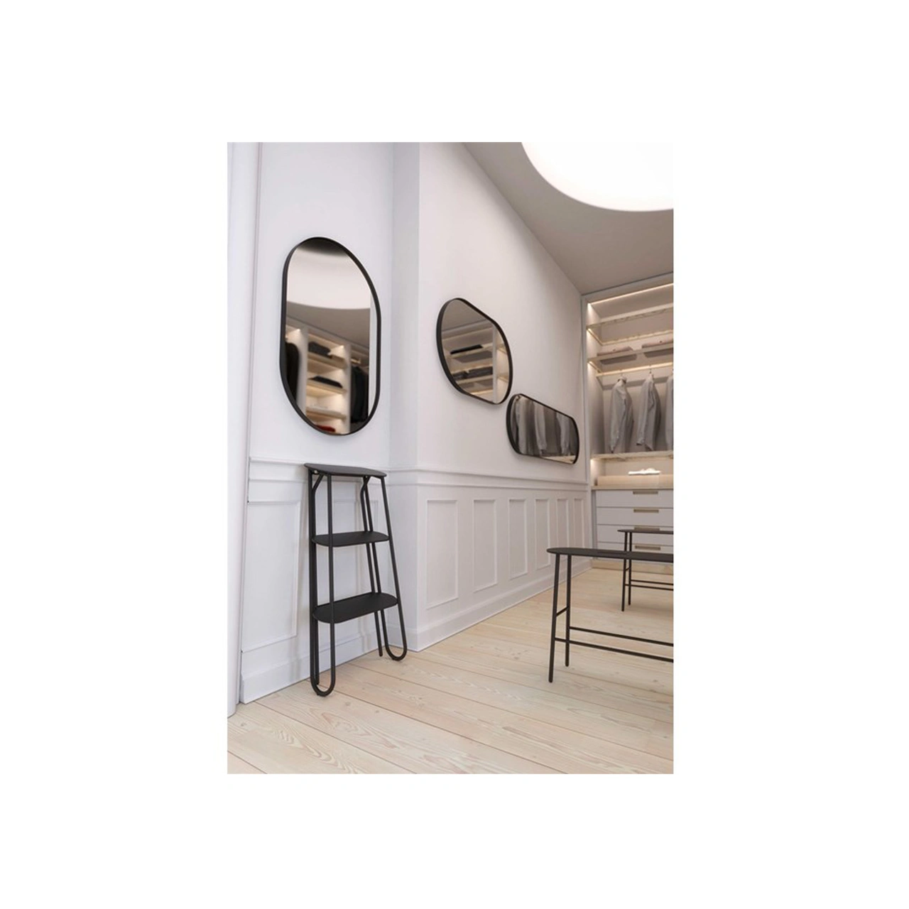 SPEGEL UNU OVAL SVART