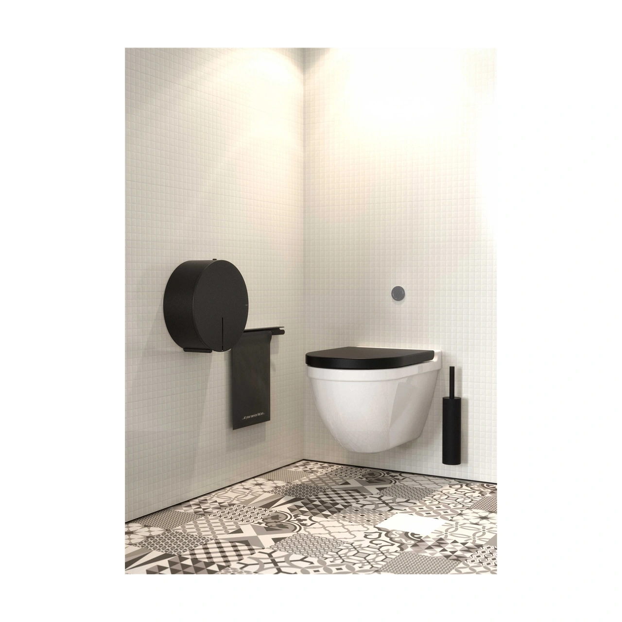 SANITETSPÅSHÅLLARE N1973 NOVA2 SVART