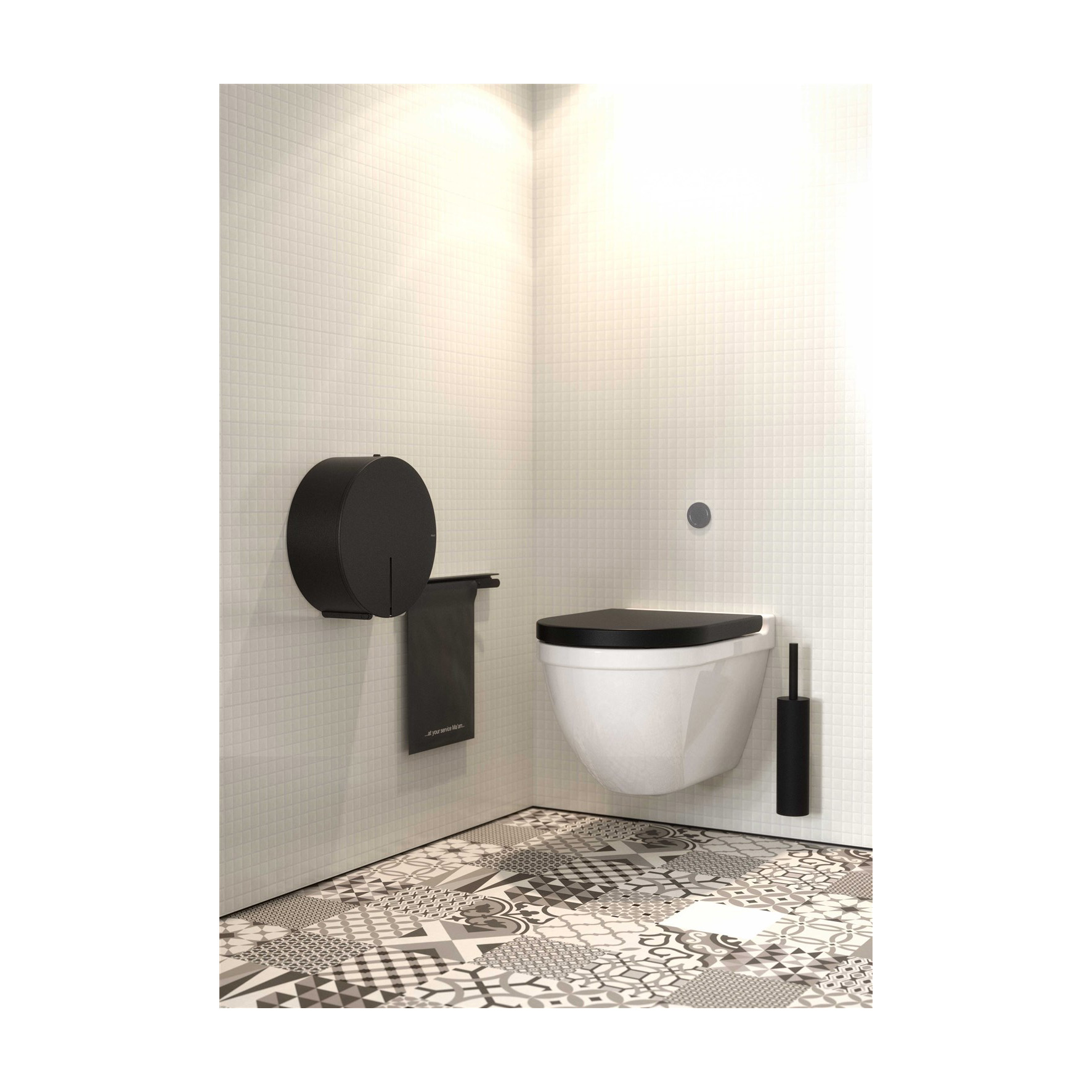 SANITETSPÅSHÅLLARE N1973 NOVA2 SVART