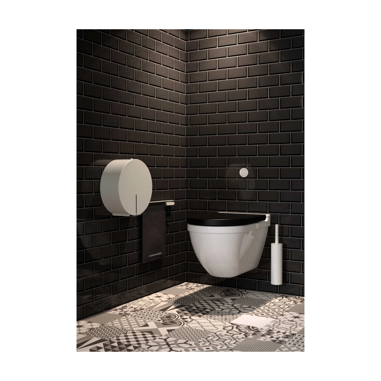 SANITETSPÅSHÅLLARE NOVA2 N1973-W VIT