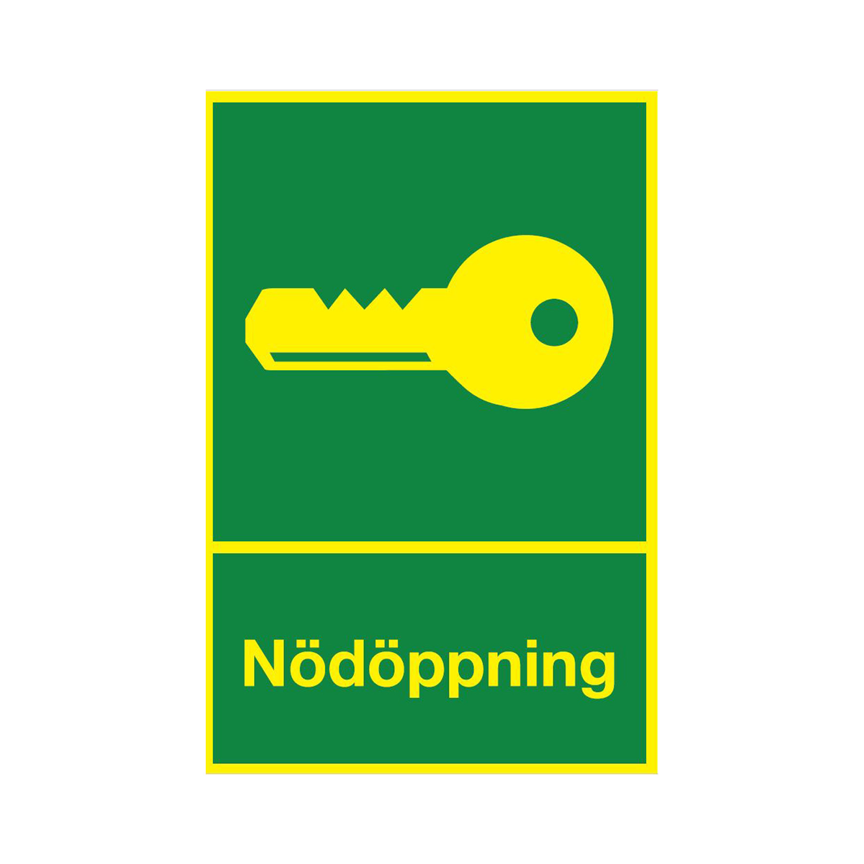 NÖDSKYLT NÖDÖPPNING 