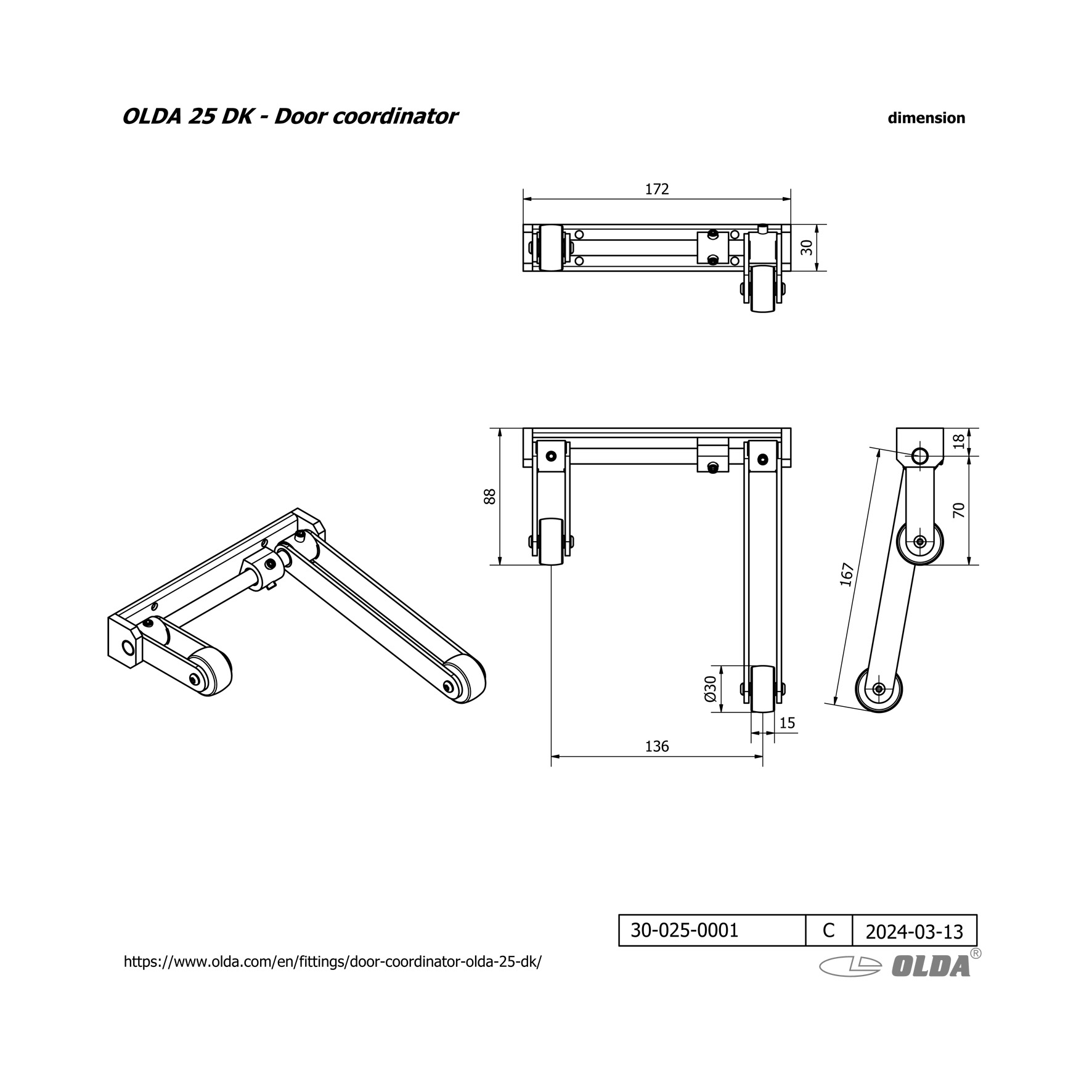 DÖRRKOORDINATOR OLDA 25DK VIT