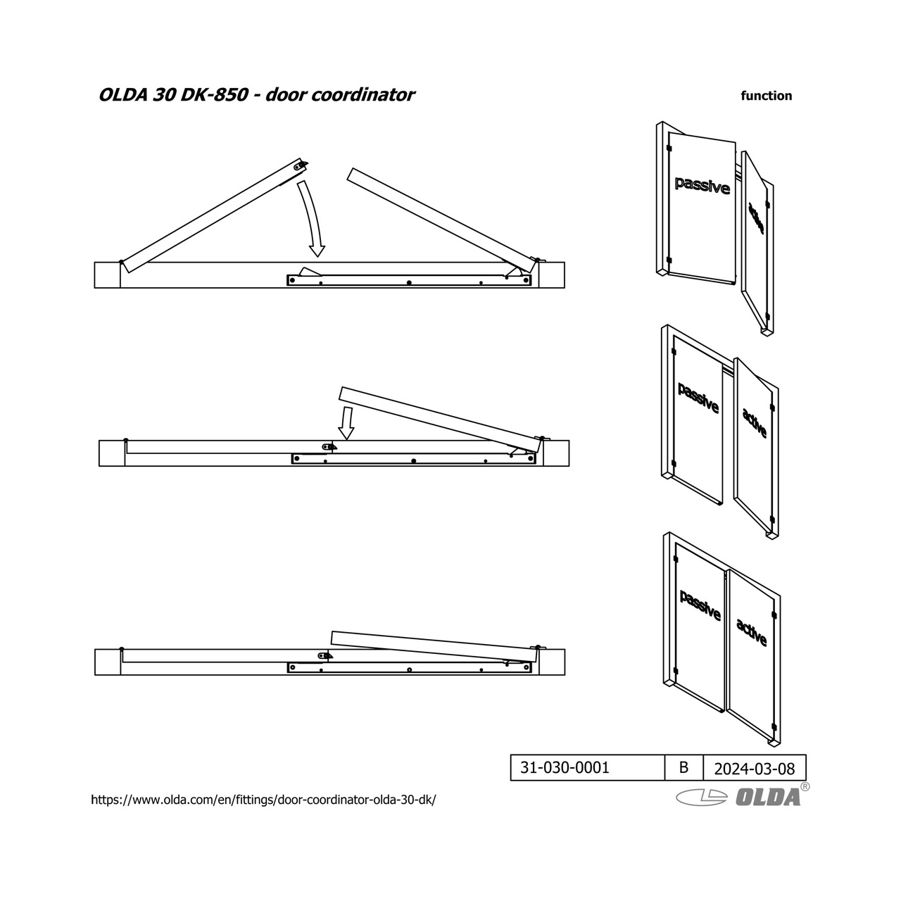 DÖRRKOORDINATOR OLDA 30DK-2 1150 MM ELFÖRZ