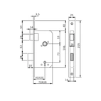 LÅS FAS ASSA 40B7 75 MM M 68 MM NYCKEL HÖ