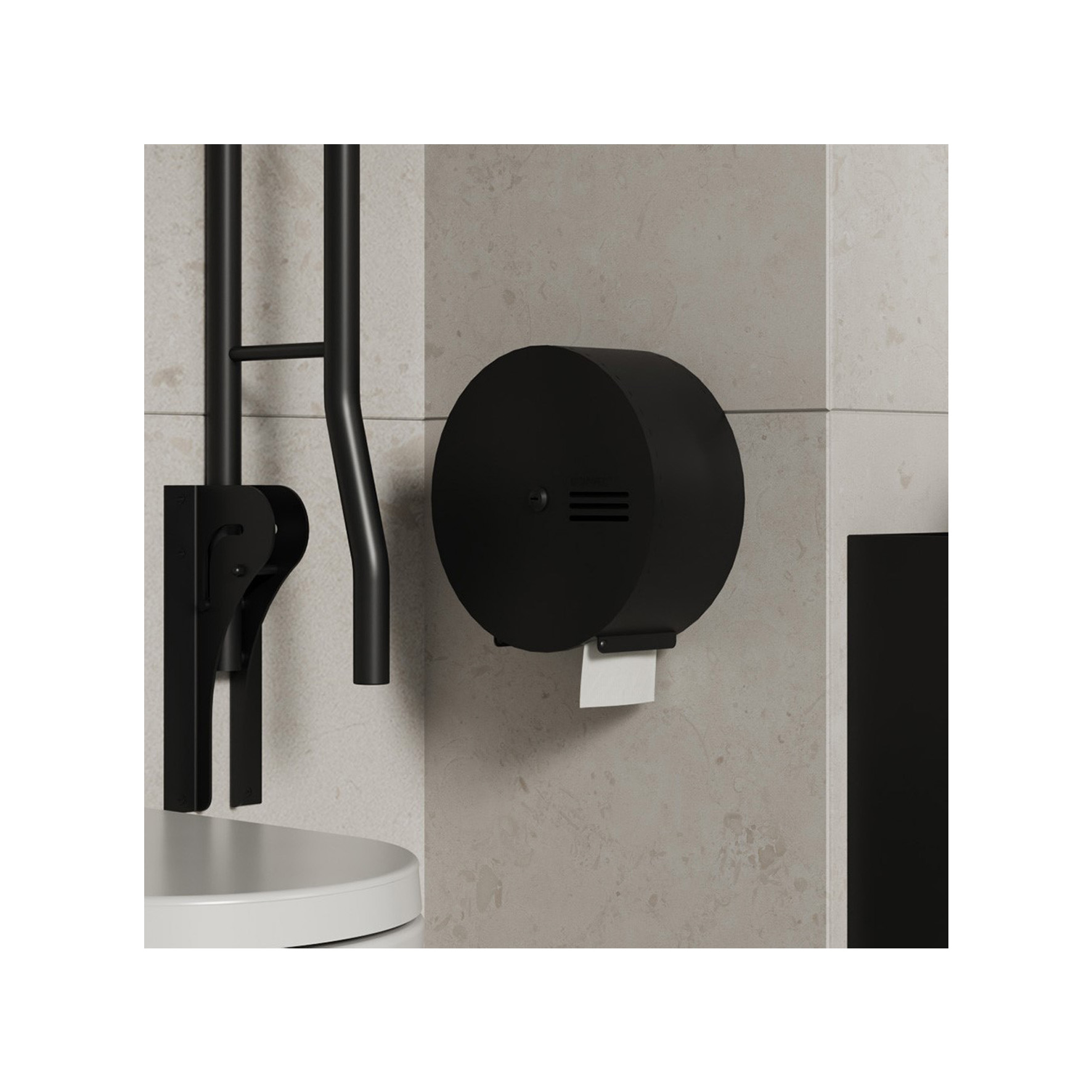 TP-HÅLLARE STAY 602213 JUMBO SVART