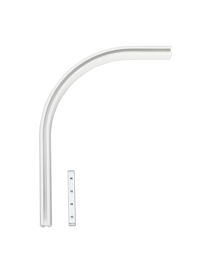 HÖRNBÖJ 90 GRADER TILL FLEXI INKL SKARVDEL 150X200 MM VIT