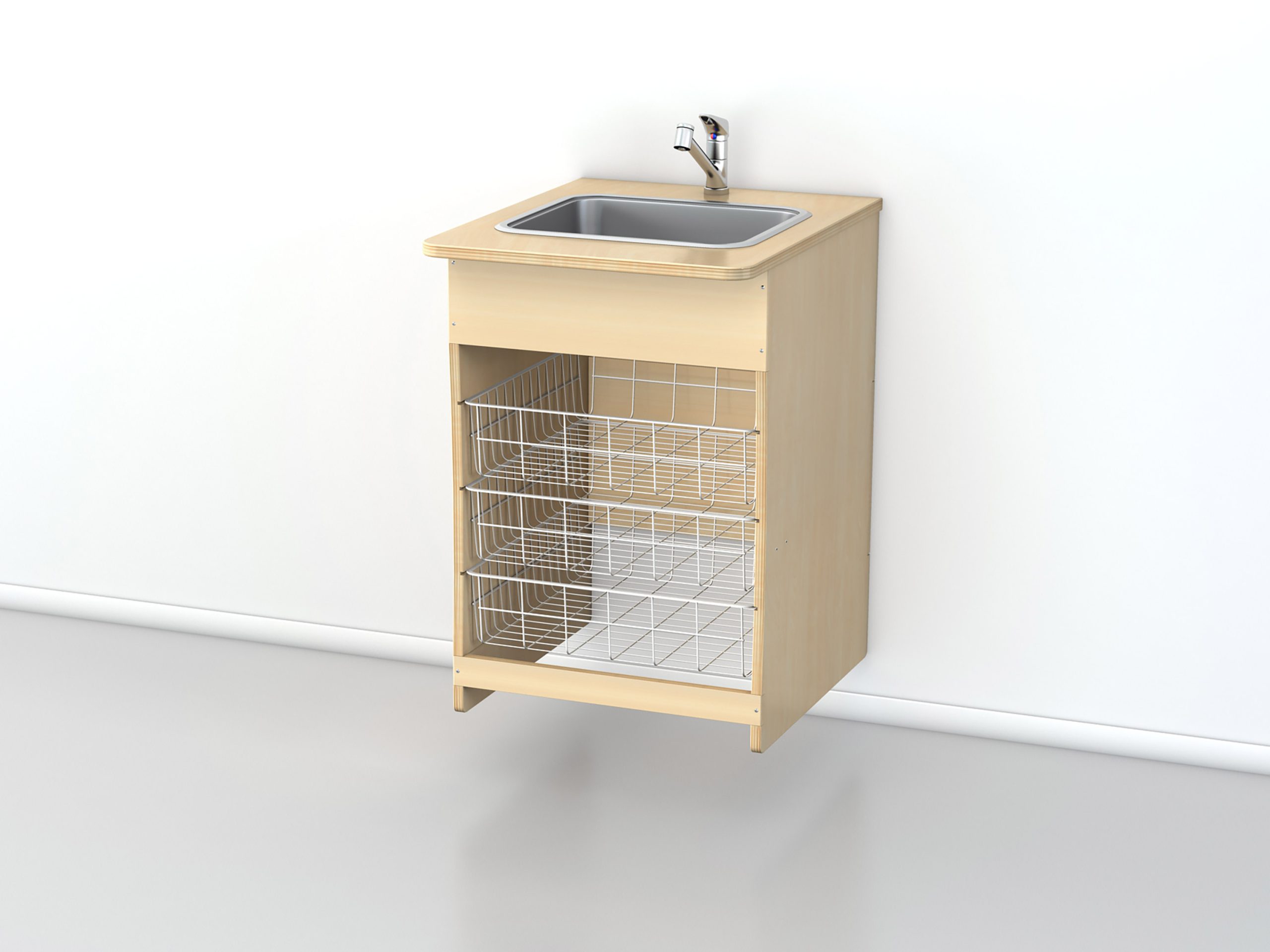 TVÄTTBÄNK 109134-1 600 MM VÄGG BJÖRK