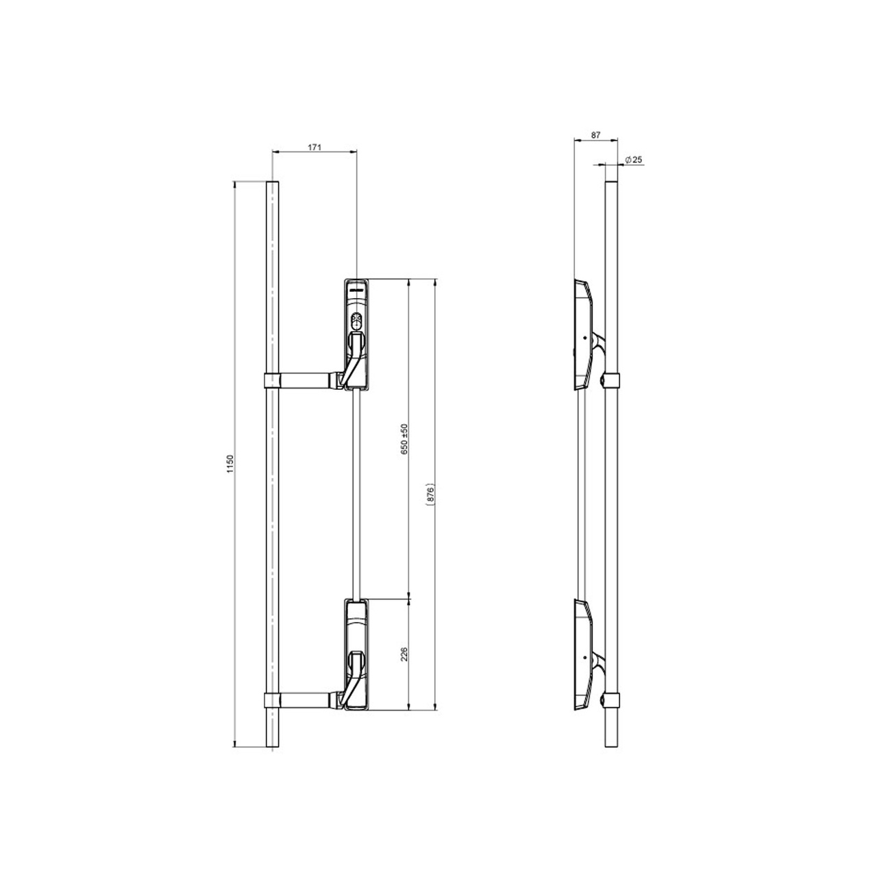 NÖDÖPPNARE ASSA 3523D-M DORN 50 MM HÖ RFR