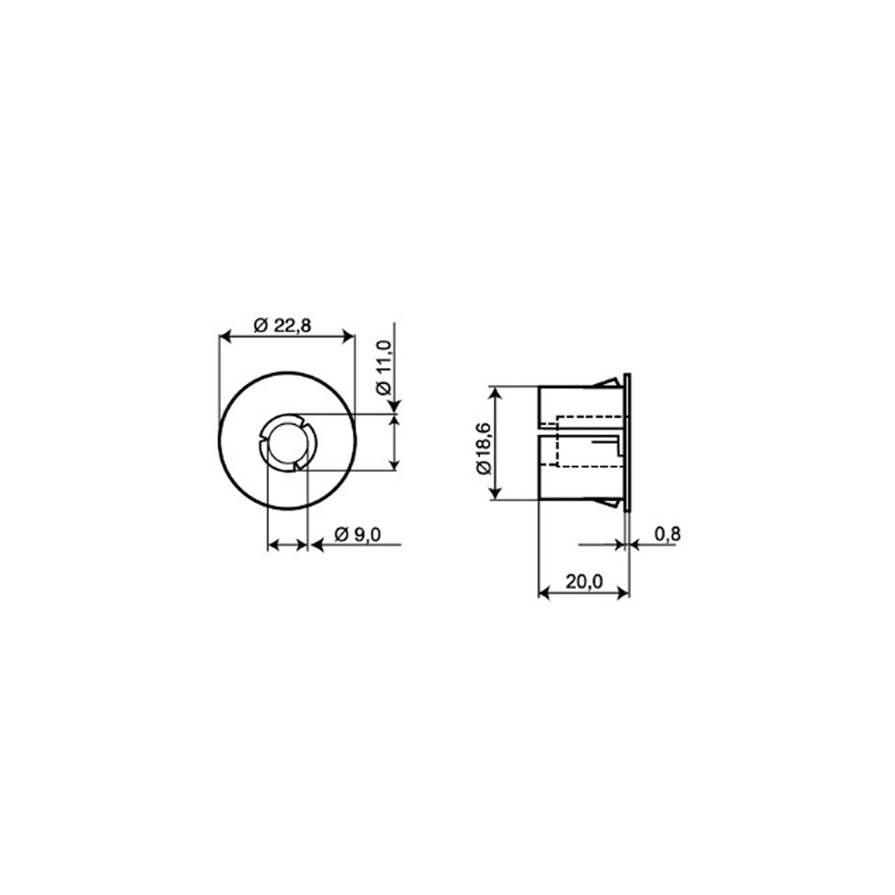 PLASTADAPTER ALARMTECH MC 200-S31 TILL MAGNETKONTAKT