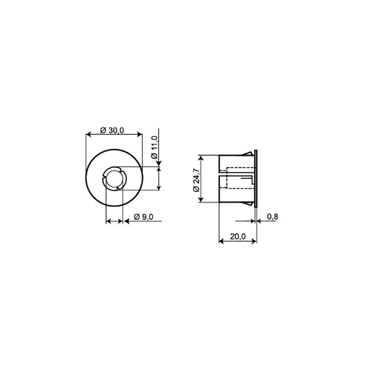 PLASTADAPTER ALARMTECH MC 200-S21 TILL MAGNETKONTAKT