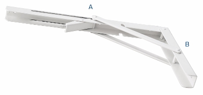 KONSOL 195 305X165 MM FÄLLBAR VIT