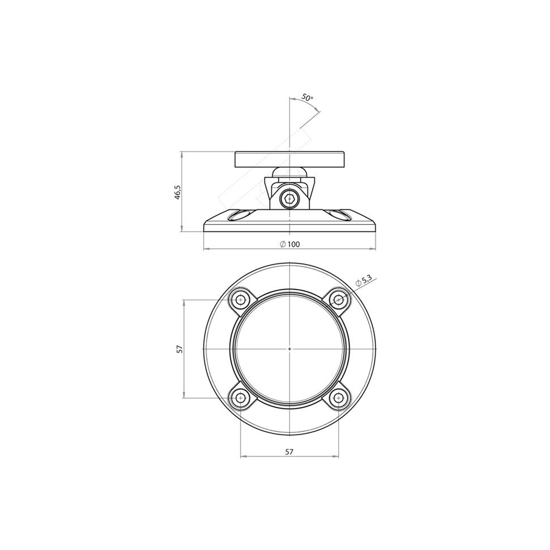ANKARPLATTA ASSA 830 H2 46.5X100 MM