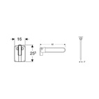 ARMSTÖD IFÖ 98058 EXKL STÖDBEN 820 MM VIT