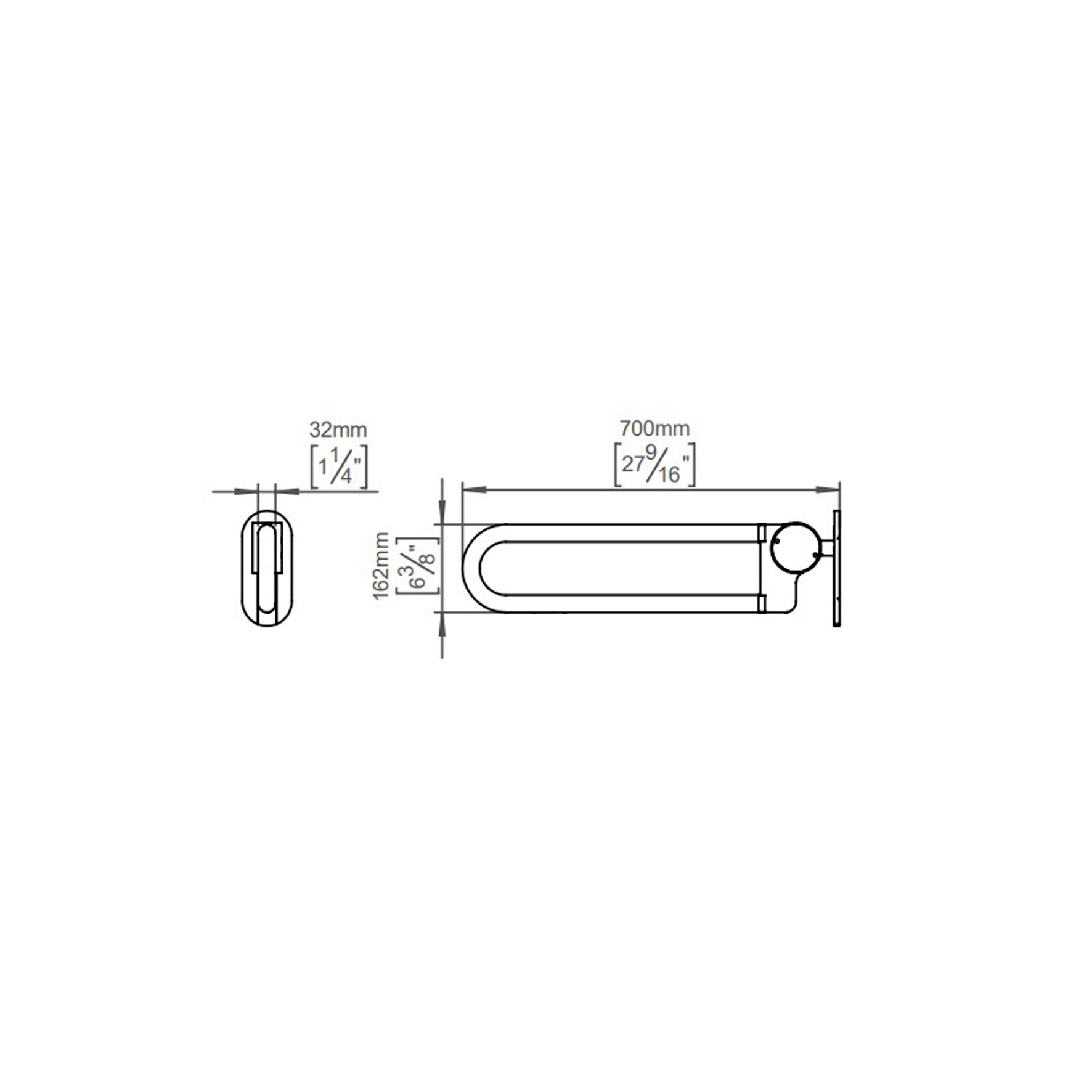 ARMSTÖD D7502 ROSTFRITT