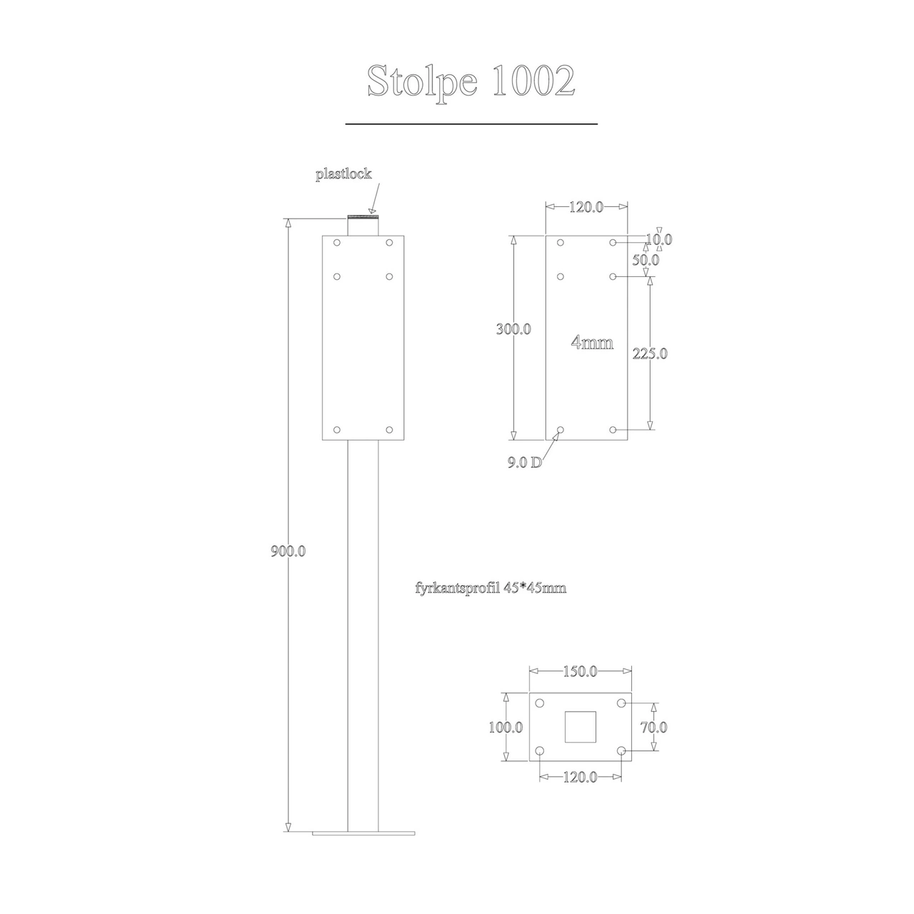 GOLVSTOLPE 2 TILL ARMSTÖD 34 VIT