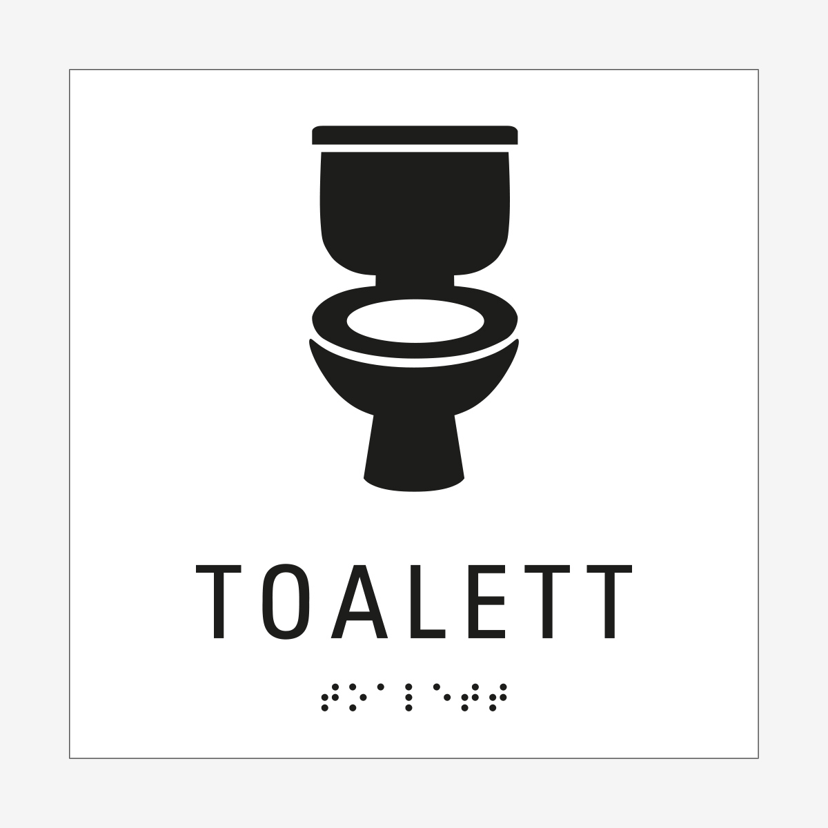SKYLT TAKTIL TOALETT