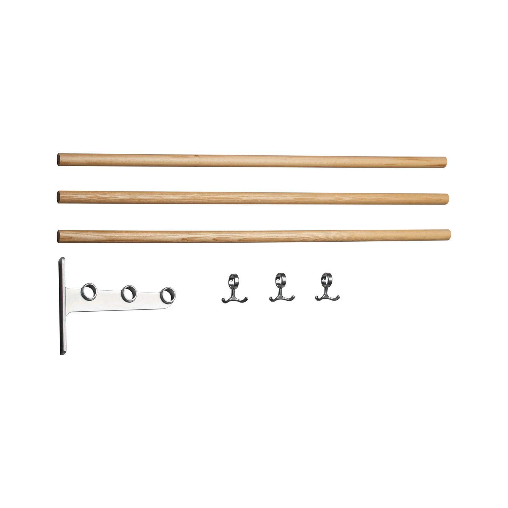 KLÄD-/SKOHYLLA NOSTALGI PÅBYGGN FAST LÄNGD 1000 MM ASK/ALU