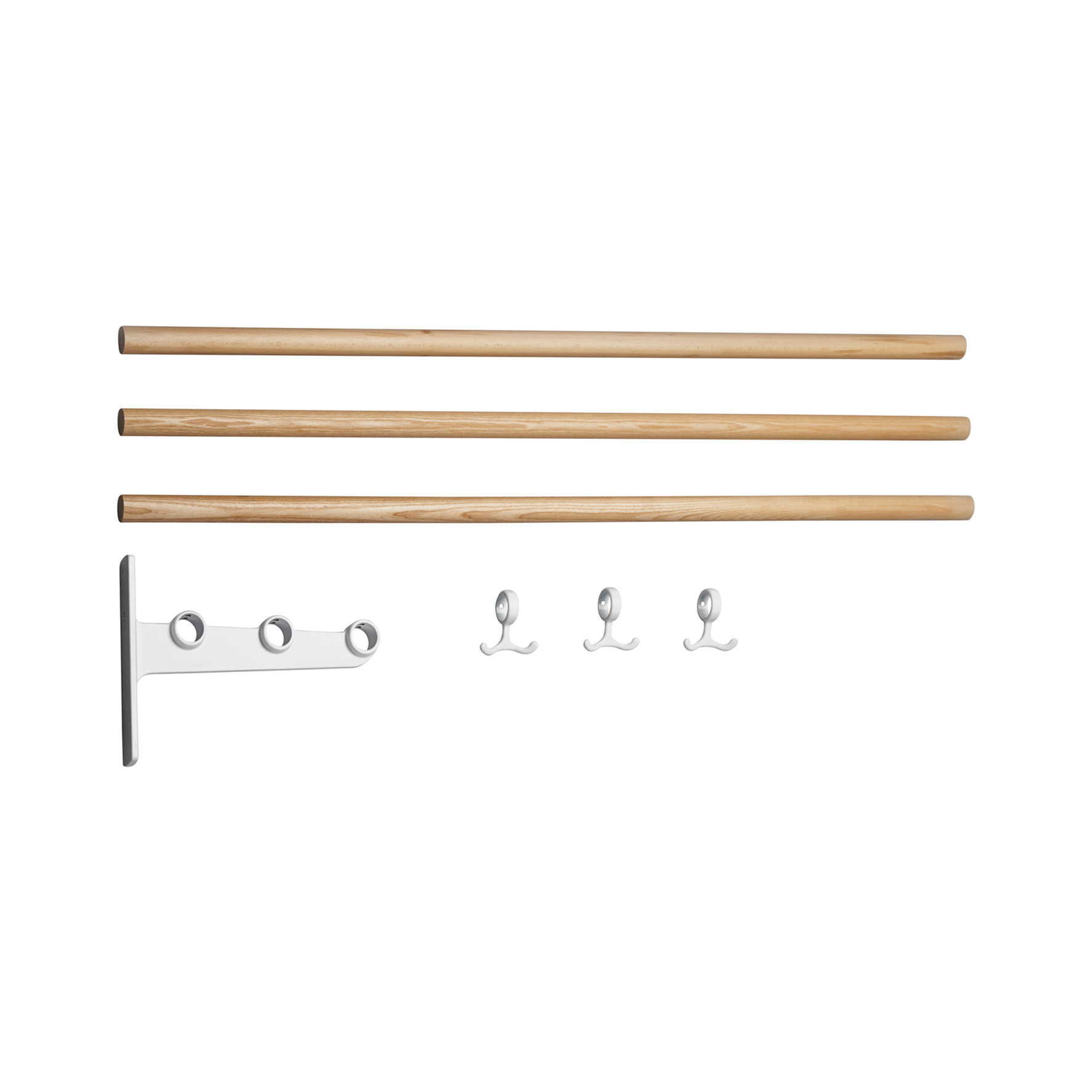 KLÄD-/SKOHYLLA NOSTALGI PÅBYGGN FAST LÄNGD 1000 MM ASK/VIT