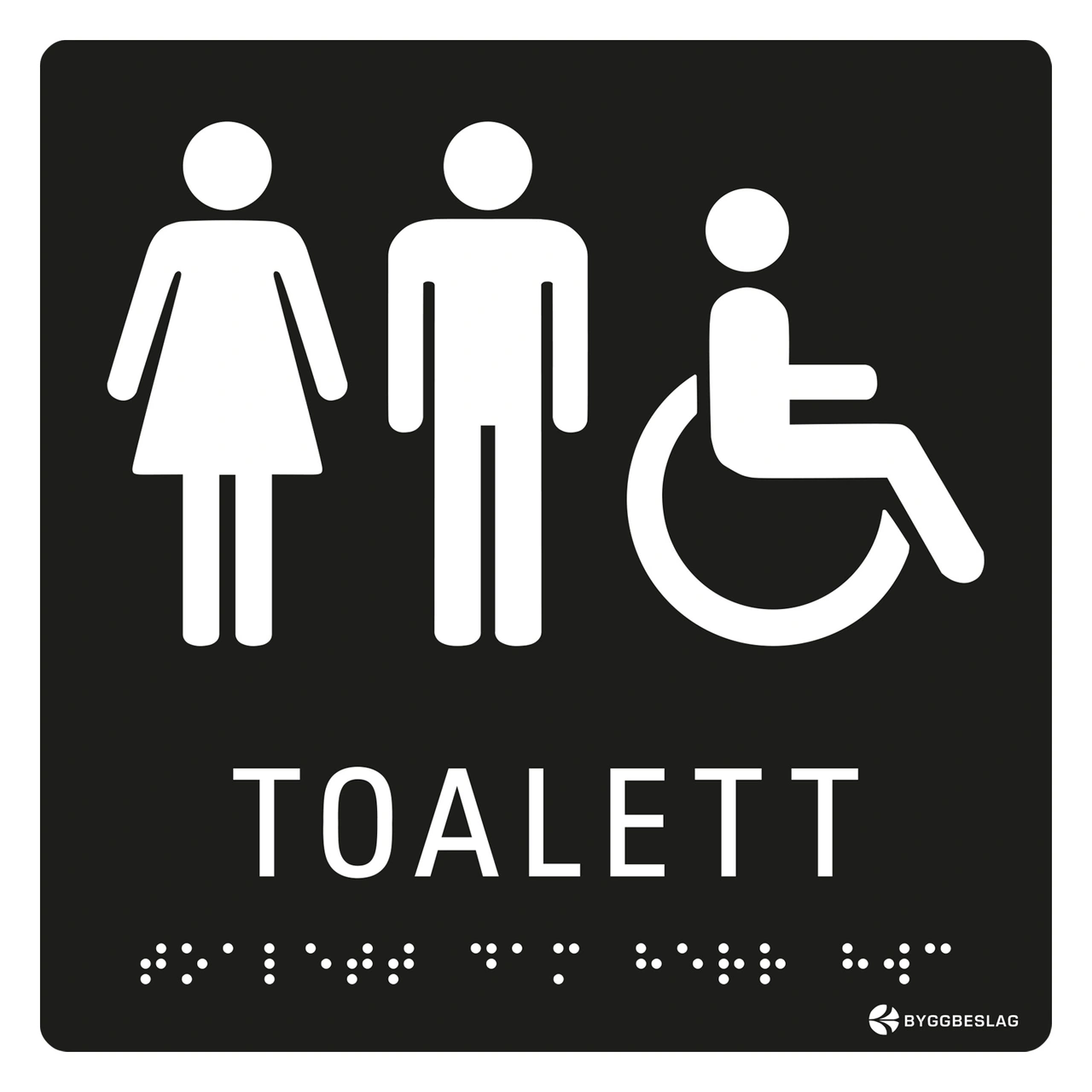 SKYLT TAKTIL TOALETT DAM/HERR/RWC