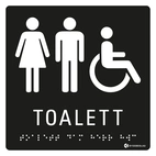 SKYLT TAKTIL TOALETT DAM/HERR/RWC