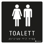 SKYLT TAKTIL TOALETT DAM/HERR