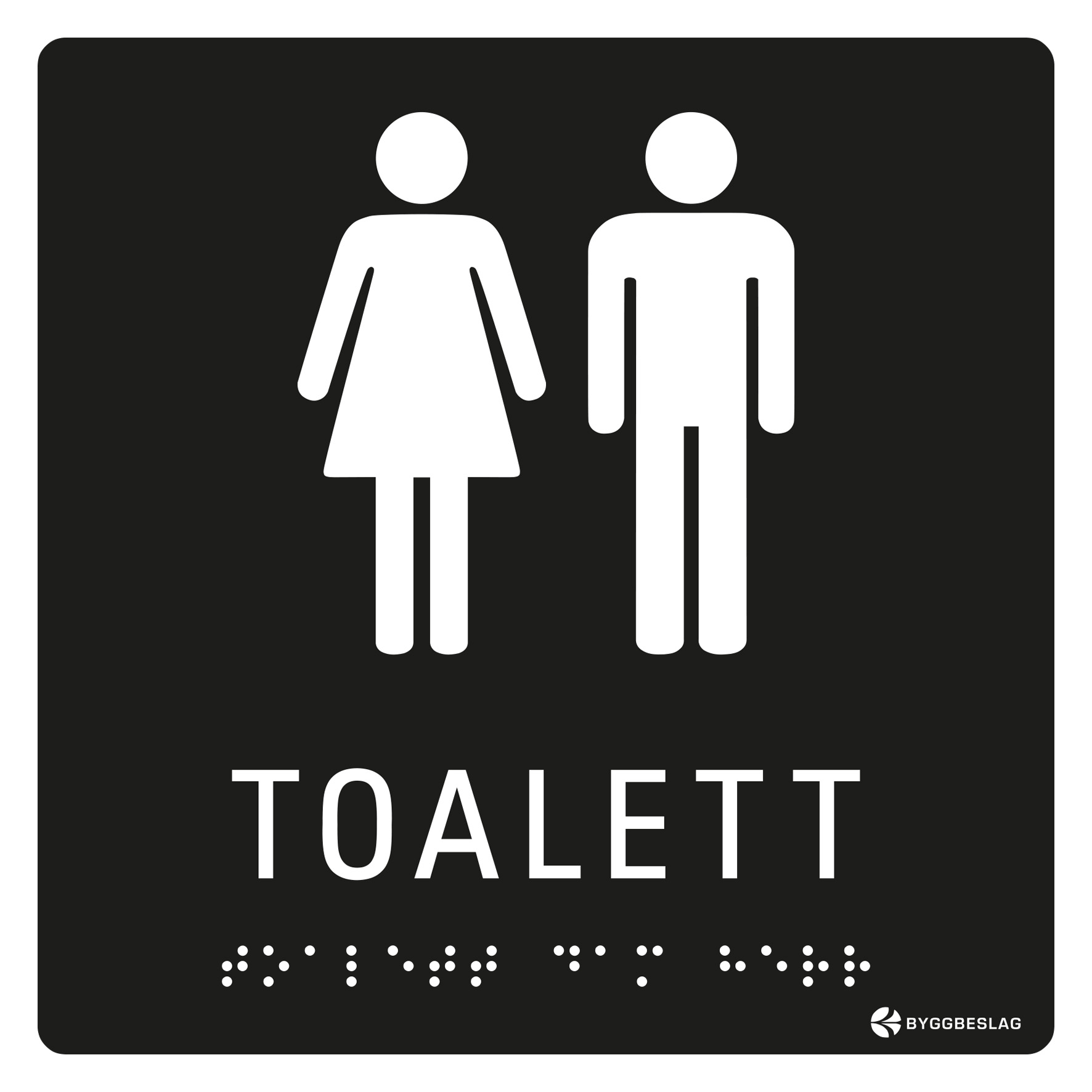 SKYLT TAKTIL TOALETT DAM/HERR